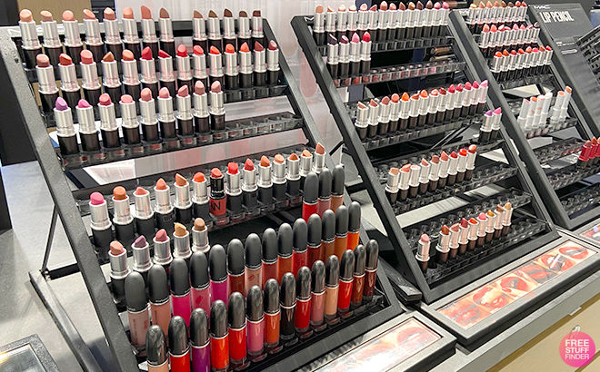 MAC Cosmetics Lipsticks on Display