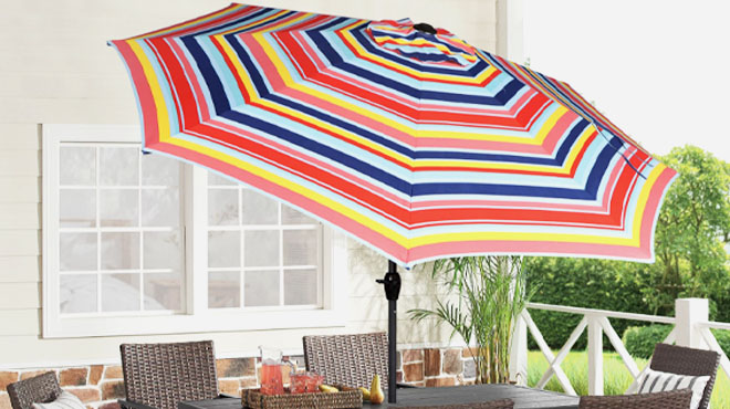 Mainstays 9 foot Outdoor Patio Umbrella with Crank 2