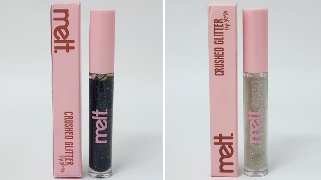 Melt Cosmetics Crushed Glitter Lip Glosses in Shades As If and Stupid Cupid