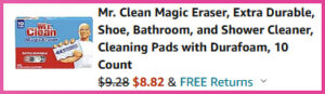 Mr Clean Extra Durable Magic Eraser Cart Screen