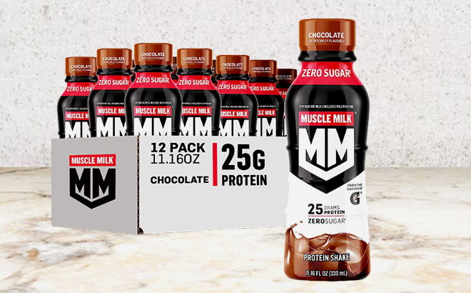 Muscle Milk Genuine Chocolate Protein Shake 12 Pack