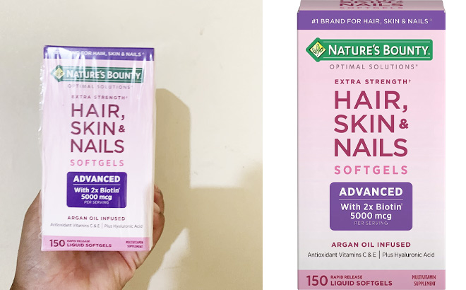 Natures Bounty Hair Skin Nails Softgels 150 Count