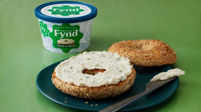 Natures Fynd Dairy Free Cream Cheese on a Bagel Natures Fynd Dairy Free Cream Cheese on a Bagel