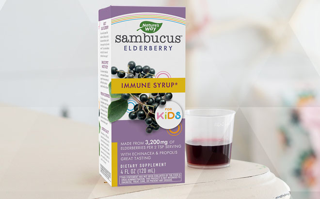 Natures Way Elderberry Immune Syrup on a Box