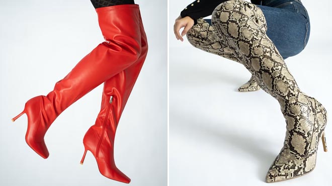 New York Co Womens Natalia Thigh High Boots and New York Co Womens Gia Thigh High Boots Snake Print New York Co Womens Natalia Thigh High Boots and New York Co Womens Gia Thigh High Boots Snake Print