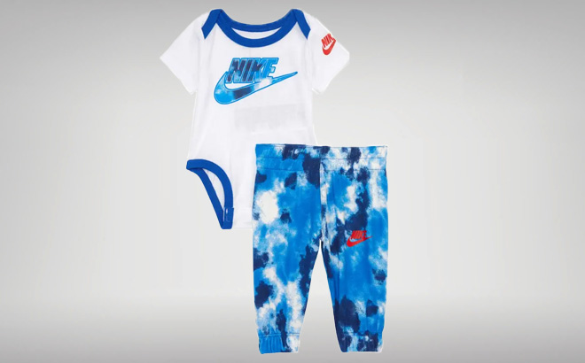 Nike Baby Tie Dye Cotton Bodysuit Joggers Set