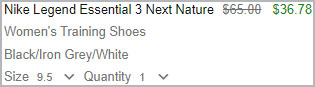 Nike Womens Legend Essential 3 Shoes Order Summary