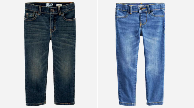 OshKosh Toddler Boys Straight Leg Jeans and Girls Skinny Jeans OshKosh Toddler Boys Straight Leg Jeans and Girls Skinny Jeans
