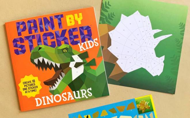 Paint by Sticker Kids Dinosaurs Book
