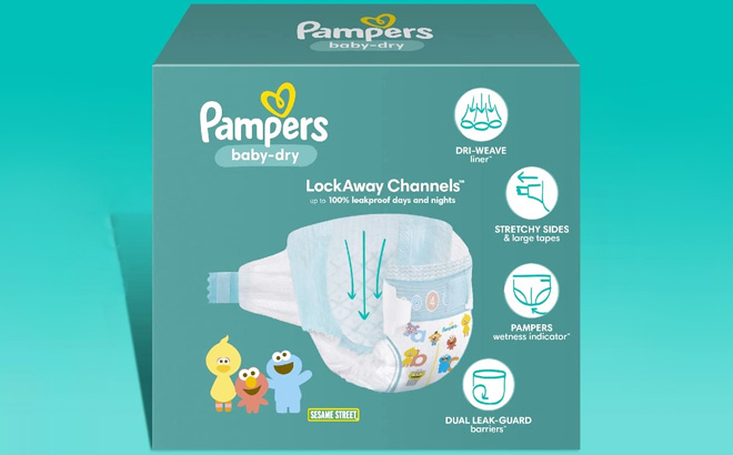 Pampers 104-Count Baby Dry Disposable Diapers