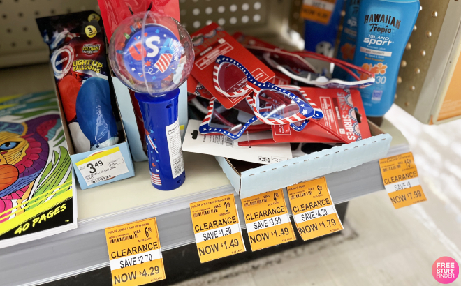 Patriotic Blue Jumbo Light Up Spinner