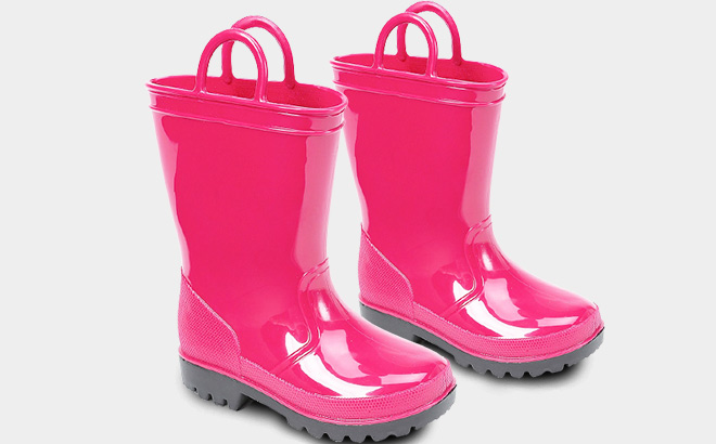 Pink Shiny Rain Boot
