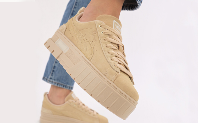 Puma Womens Mayze Shoes in Light Sand Color