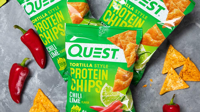Quest Nutrition Tortilla Style Protein Chips 12 ct in Chili Lime Quest Nutrition Tortilla Style Protein Chips 12 ct in Chili Lime