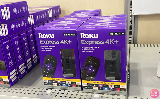 Roku Express 4K Streaming Player with Roku Voice Remote with TV Controls