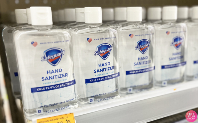 Sageguar Hand Sanitizer on Rack