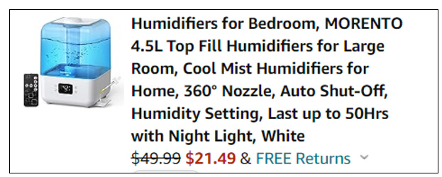 Screenshot Cool Mist Humidifier