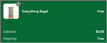 Screenshot of Free Nature Valley Nut Crunch Bar with Free Shipping Order Checkout Screenshot of Free Nature Valley Nut Crunch Bar with Free Shipping Order Checkout