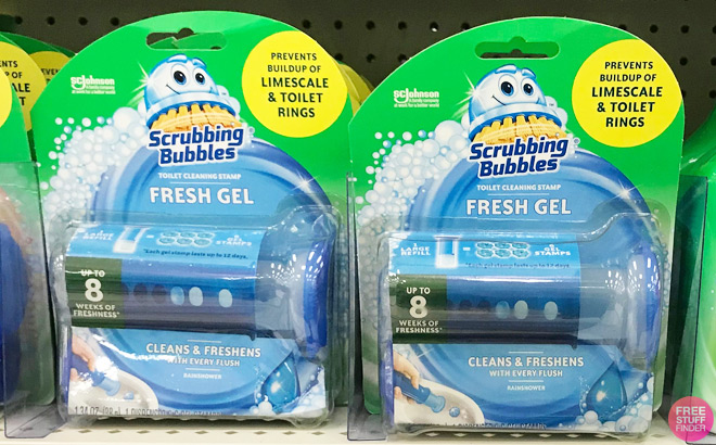 Scrubbing Bubbles Fresh Gel Toilet Cleaning Stamps