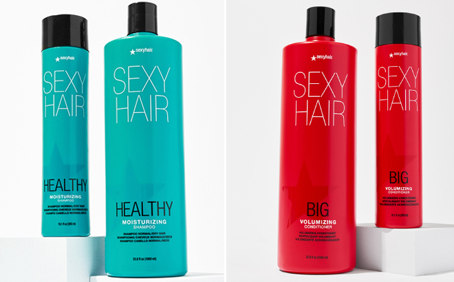 Sexy Hair 1 Liter Healthy Moisturizing Shampoo and Volumizing Conditioner