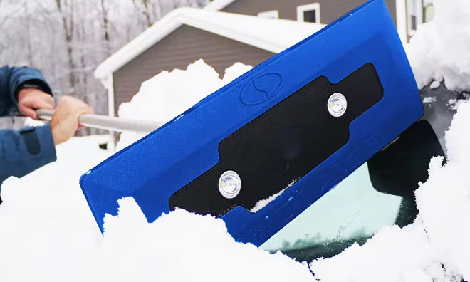 Snow Joe Telescoping Snow Broom with Lights