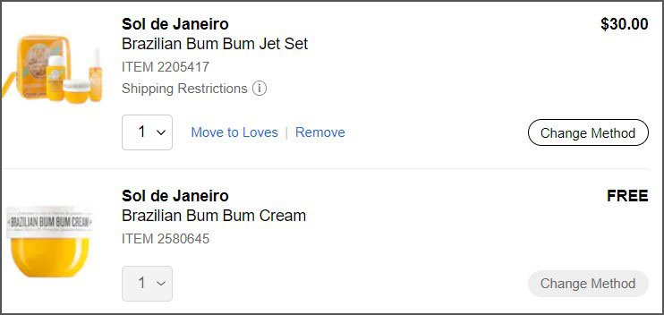 Sol de Janeiro Bum Bum Jet Set Check Out Screen