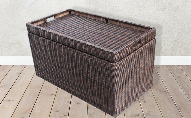 Sonoma Goods For Life Cortena Storage Coffee Table on the Floor