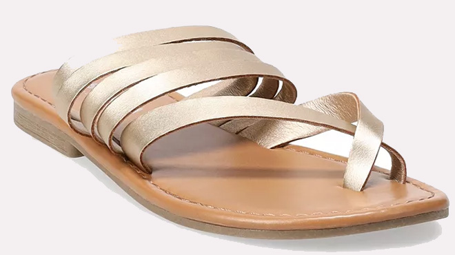 Sonoma Goods For Life Cressida Womens Thong Sandals Gold Color