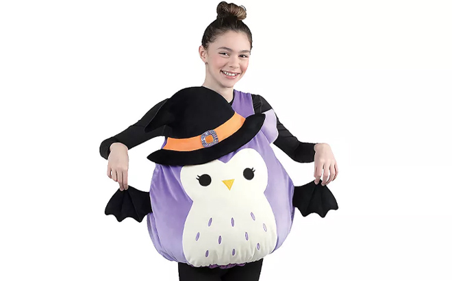 Squishmallows Girls Holly Owl Halloween Costume