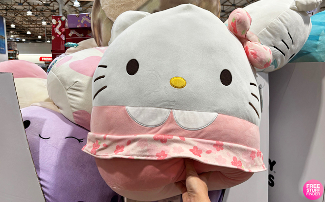 Squishmallows Hello Kitty Floral Dress And Bow Plush Toy