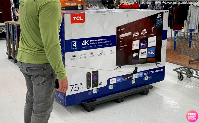 TCL Smart 75 inch Roku TV Class 4K UHD HDR Series