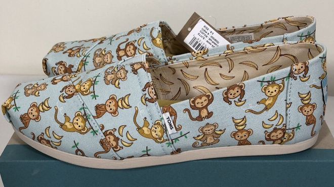TOMS Alpargata Monkeys Shoes on a Box