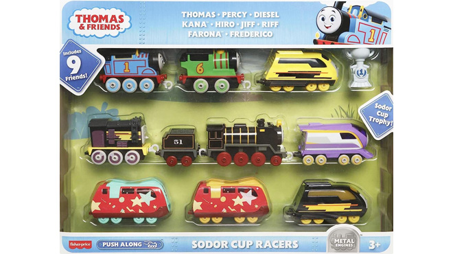 Thomas Friends Toy Trains Sodor Cup Racers 9 Piece Set