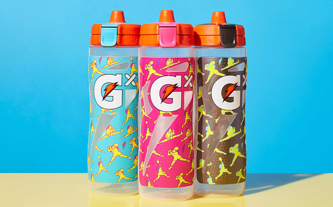 Three Gatorade Gx Serena Williams Limited Edition Bottles