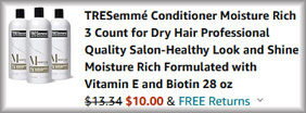 Tresemme Conditioner Checkout Screen