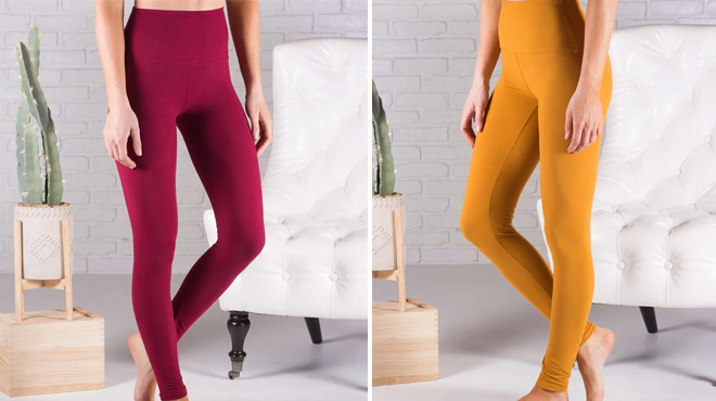Two Colors of Super Soft 5 Inch Waist Tummy Control Leggings