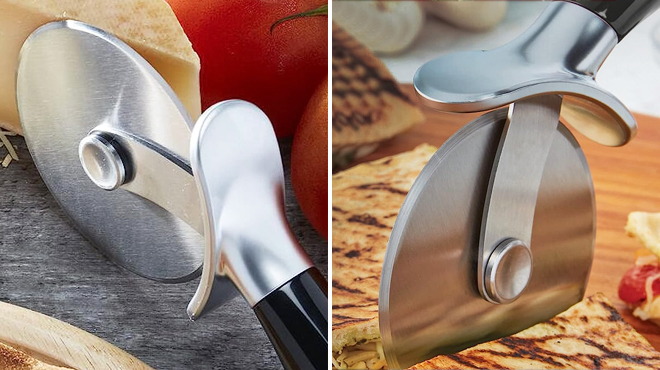 Two Images Showing KitchenAid Classic Pizza Wheel