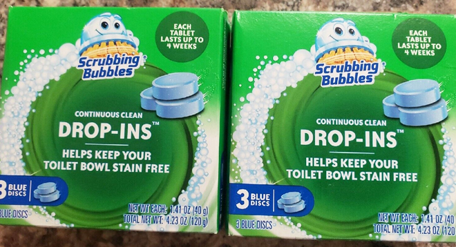 Two Scrubbing Bubbles 3 Count Drop Ins Toilet Cleaning Tablets