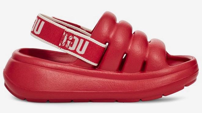 UGG Toddler Girls Red Sport Yeah Sandals