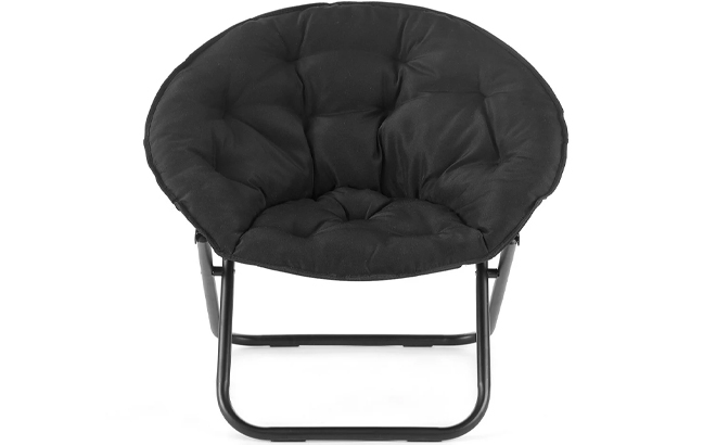Urban Shop Black Saucer Chair with Black Frame