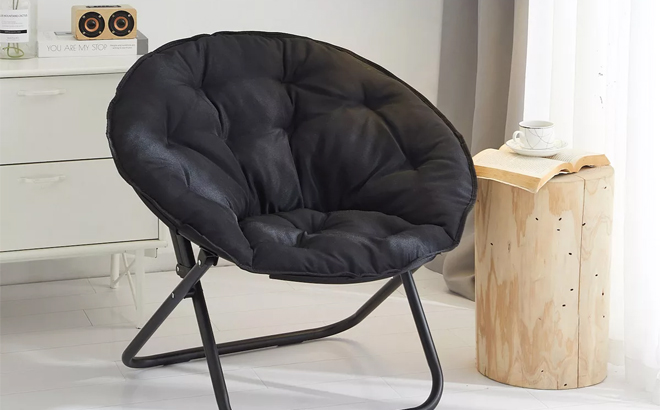 Urban Shop Black Saucer Chair