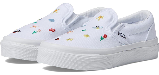 Vans Kids Classic Slip On in Garden Party True White Color