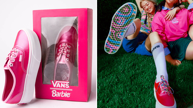Vans x Barbie Authentic Stackform Skate Shoe Pink at Journeys