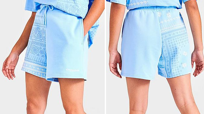 Woman Wearing Supply & Demand Paisley Patch Shorts