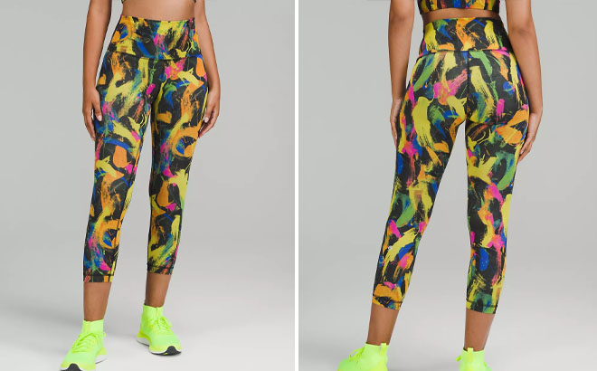 Woman Wearing a Lululemon Wunder Train High Rise Crop Woman Wearing a Lululemon Wunder Train High Rise Crop