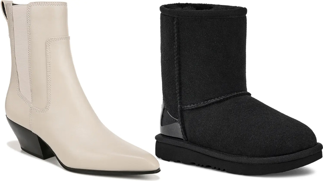 Womens Anina Pointed Toe Boot and UGG Classic II Water Resistant Genuine Shearling