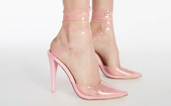 a Woman Wearing Shoe Dazzle Zarra Sandals a Woman Wearing Shoe Dazzle Zarra Sandals