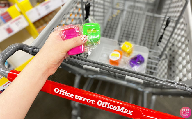 an Image of a Hand Holding a Office Depot Brand Manual Pencil Sharpeners