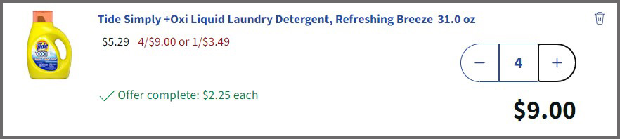Laundry Items Summary