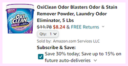 OxiClean Odor Blasters & Stain Remover Powder Checkout Screen